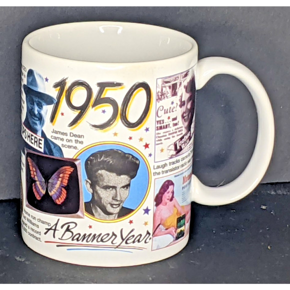 1950 Mug Cup A Banner Year Excellent Gift - Picture 7 of 7